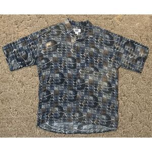 Vintage City Streets Shirt Mens XL Planets Saturn‎ Geometric Abstract AOP